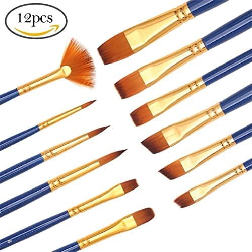 GYZX 12pcs Professional Different Shape Nylon Hair Paint Brushes Artist Oil Watercolor Живопис Brush for