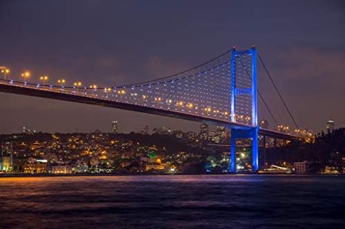 Босфорския мост през нощта Истанбул Турция DIY 5D Диамантена Живопис на номер Уникални Комплекти