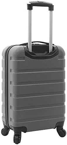 Wrangler Hardside Carry-On Spinner Luggage, сив графит, 20 инча