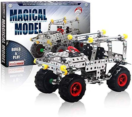 Желязо Commander STEM Jeep Building Toy Kit - Монтьор Set Model Kit Metal Building Set, Steam Education