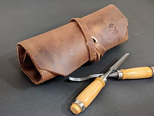Кожен Инструмент Roll Up Pouch - Leather Tool Wrench Roll / Chisel Bag by Rustic Town