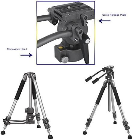 Професионална Двойна дръжка Алуминиева 67 Статив за Canon VIXIA HF R52 (Пузырьковый ниво)