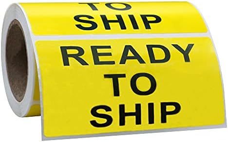 Aleplay 2х 4 Готови за изпращане на етикети - Производство Handling Shipping Labels Yellow - 200 етикети