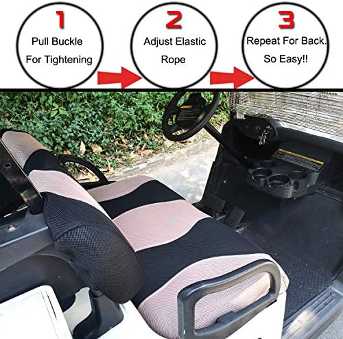 YouLeGo - Комплекти покривала за предните и задните седалки количка за голф са Подходящи за клубни коли,