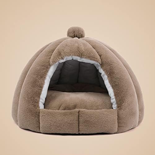 Yuetianna Cat nest Warm-Keeping Semi-Оградена Cat Bed Yurt Style for Indoor Cats Houses Small Dog Bed 2-in-1