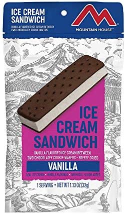 Mountain House Vanilla Ice Cream Sandwich | Freeze Dryed Backpacking & Camping Food