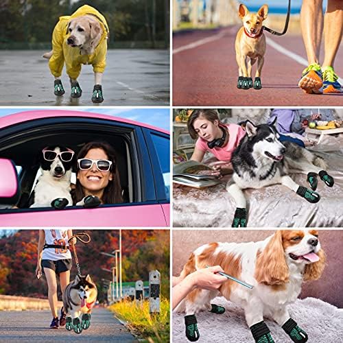 KEIYALOE Обувки за Кучета от Малки, Средни и Големи Снежни Зимни Непромокаеми Обувки за Кучета със Светлоотразителни
