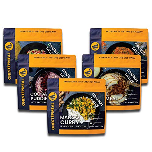 ONESTEPMEAL Vegetarian Туризъм Meals Combo Pack - 5 Freeze Dryed Camping Food Pouches - Survival Спешно