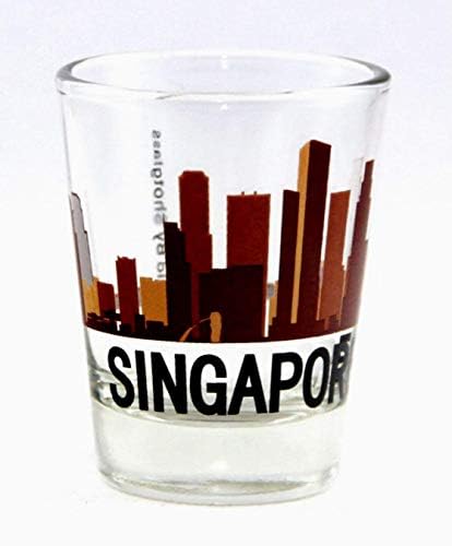 Сингапур Залеза На Слънцето На Хоризонта Нова Чаша