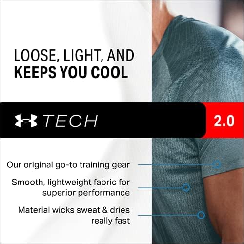 Under Armour Мъжка тениска Tech 2.0 с V-образно деколте и Къс ръкав