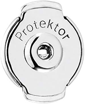 14kt 18kt Gold, Platinum Silver Protektor System Earring Lock Back Single or Pair (14kt White Gold)
