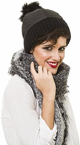 MELIFLUOS DESIGNED IN SPAIN Beanie for Women with Pom Pom Skully Cap Шапка Toboggan Fashion Knit for Spring