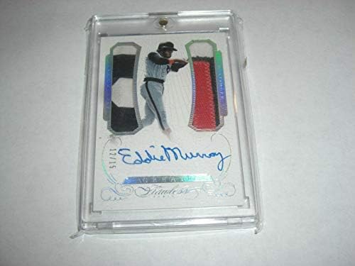 Еди Мъри Flawless 3-цвят на Играта, се Използва Двойно Джърси Auto 12/15 Подписан Карта - MLB Game