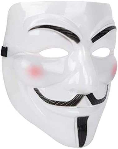 GUGELIVES Анонимен Гай Mask Бял