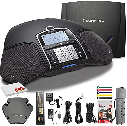 Konftel 300Wx Безжичен конферентен телефон с Аналогови, DECT базова станция + карта Sandisk 16GB за записване