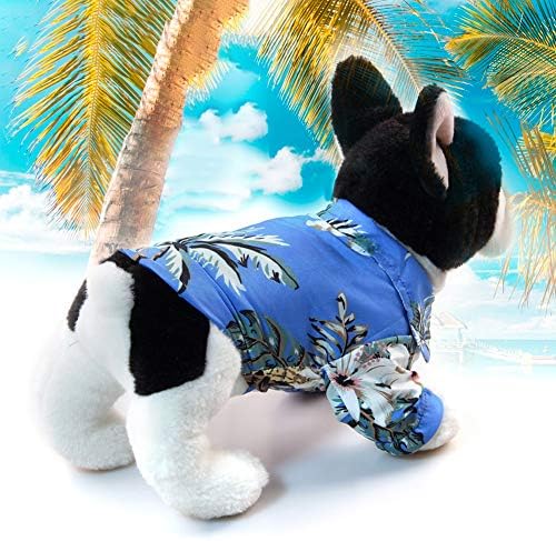 Qidelong Хавайски Куче Риза Кученце Поло Тениски, Хладен Летен Лагер Дрехи За Домашни Любимци, Плаж Кокосово