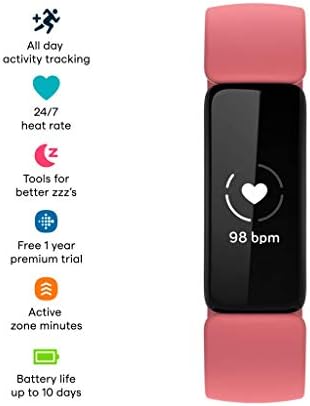 Fitbit Inspire 2 Health & Fitness Tracker с безплатен 1-годишна пробна версия на Fitbit Premium, сърдечната