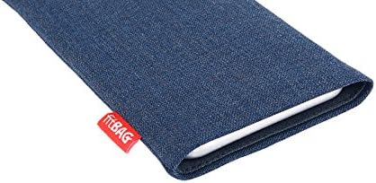 fitBAG Jive Blue Custom Tailored Sleeve for Yezz Andy 5EI. Калъф от фина костюмной плат с вградена подплата