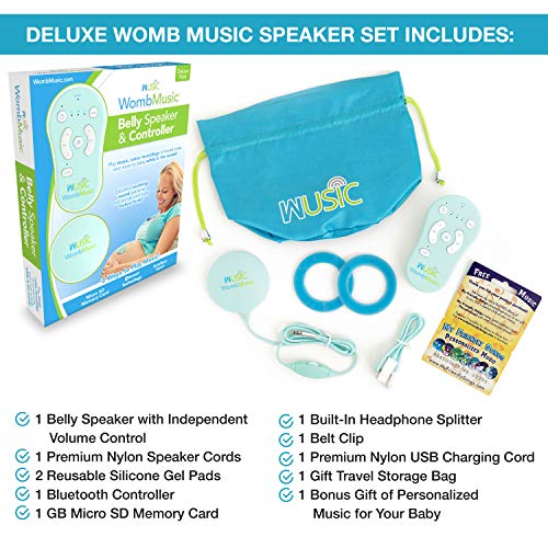 Bluetooth Baby Headphones for Mom's Belly-Bump by Wusic - Play Music, Sounds & Voices to Baby with Womb