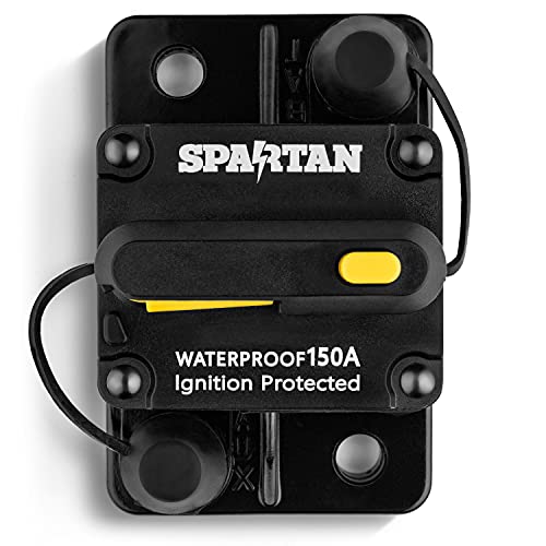 Spartan Power 300A Автоматичен превключвател със защита от запалване, ръчно нулиране, водоустойчив, отличен