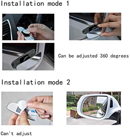 HWHCZ Blind spot Mirrors Parking aid Mirror,Съвместим с огледала Blind spot Nissan Pixo,Ротация на 360°,