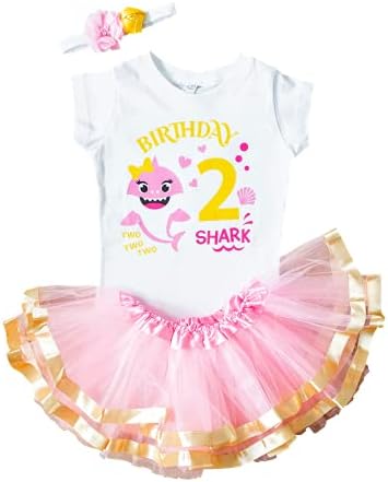 Perfect Pairz 2nd Birthday Outfit Baby Girl Tutu Dress Set
