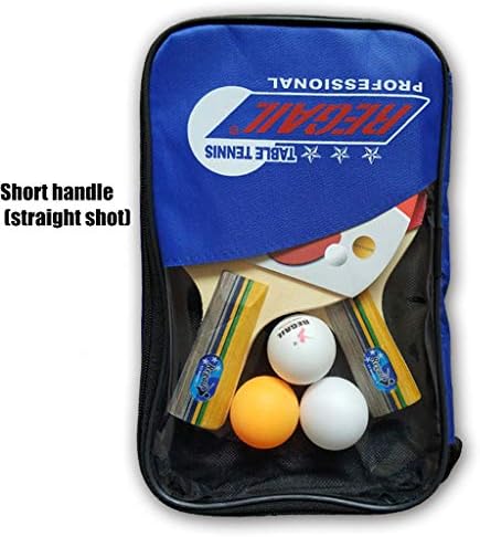 ZANFUN Ping Pong Paddle Set 2 Дървени Гребла и 3 Топки Тенис на маса с Чанта за носене - Home Indoor or