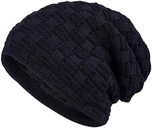 Winsummer Кабел Knit Beanie for Men & Women Slouchy Winter Toboggan Hats for Cold Weather Дебела Топла Шапка