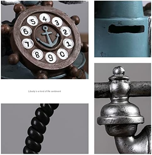 Ретро Винтидж Смола Телефон, Античен Стационарен Телефон Декор, Античен Телефон Статуетка Кафе бар Прозорец