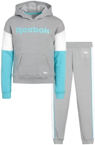 Reebok Girls' Jogger Set - 2 Piece Вратовръзка Боядисват Hoodie and Sweatpants Sweatsuit (Размер: 4-12)