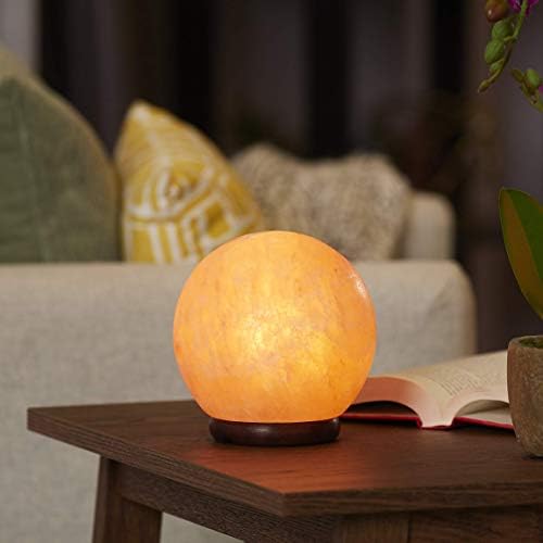 Salacia Himalayan Sphere-Shaped Salt Lamp-Light with Dimmer, Розов