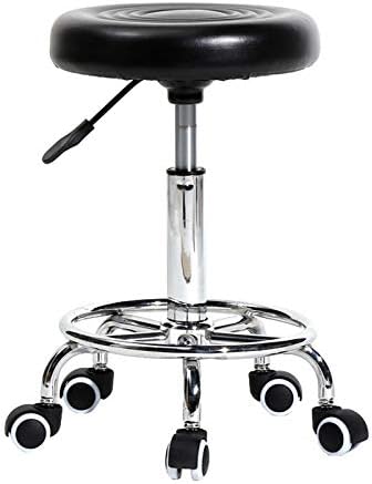 LDXFT-Salon and Spa Stools _BOS_ PU кожа през цялата прокатный стол с поставка за краката Завъртане регулиране