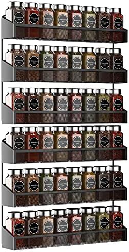Auledio 2 Pack Spice Rack Organizer, 3-степенна Стойка за Плот или Стенен Рафтове За Съхранение на Подвесная