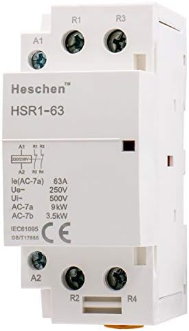 Heschen Домакинството на Контактор за променлив ток HSR1-63 2 серпентини Два Нормално Затворени 220 v/230
