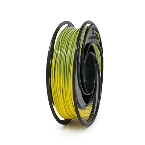 Gizmo Dorks PLA Filament 1.75 mm 200g за 3D-принтери, Промяна в цвета на топлина Зелено в жълто