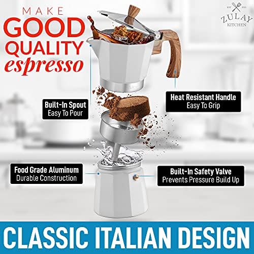 Zulay Класическа готварска печка, машина за Еспресо, Различен Ароматизирани Силно Еспресо, Класически италиански