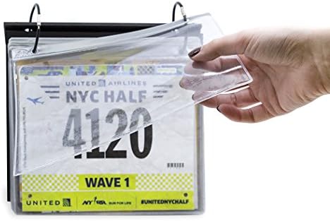 Bibfolio Race Bib Display Рибка Protector Sheets | Designed by Gone For a Run | 2 опаковки (12 винил листа/опаковка)