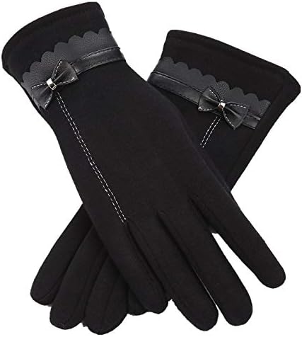 Ръкавици Дамски Зимни Ръкавици-Топлите Пълен Пръст Сензорен Екран Шофиране Ръкавици Черен