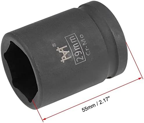 KFidFran 3/4-Inch Drive by 29mm Shallow Impact Socket, Cr-Mo Alloy Steel, 6-Point, Metric(3/4-Zoll-Antrieb