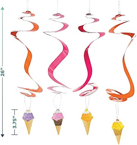 I Scream for Ice Cream Party Pack е Набор от хартиени мисок, салфетки, чаши, покривки и висящи изрезки (16