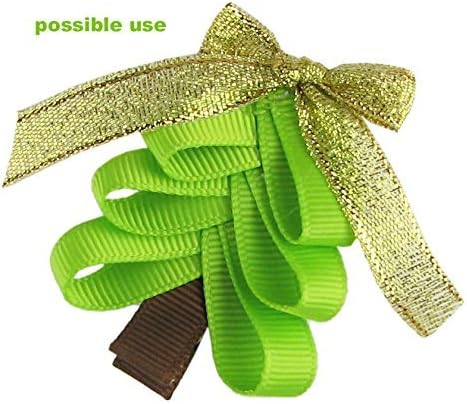 Q-ЙО Holiday Коледа Рипсено Ribbon Set for Gift Package Wrapping, Hair Bow Клип Аксесоар Making, Crafting,