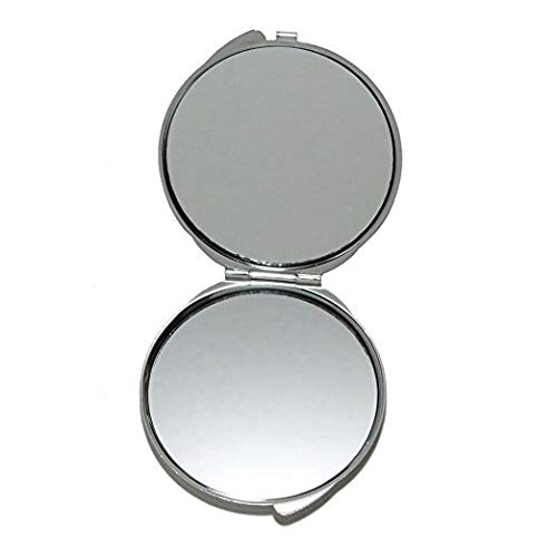 Огледало,огледало за грим,печат Мопс,карманное огледало,1 X 2X Увеличение