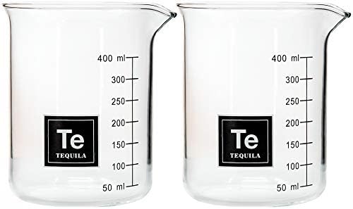Пийте Периодично Комплект от 2 14oz Лабораторен Чаша Коктейлни Чаши с Периодичната Таблица на УИСКИ Елемент Кв.