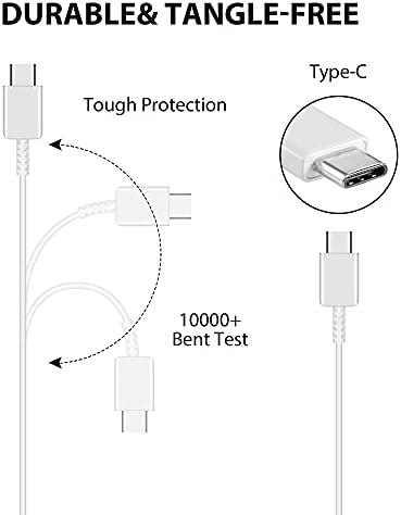 VOLT PLUS TECH Quick Адаптивни Turbo 18W Wall & Car Dual-Port USB-Kit Работи за Samsung SM-G986 с (2) кабели