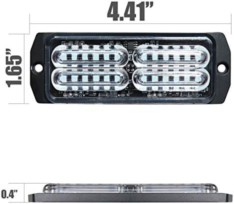 ASPL 4бр Sync Feature 24-LED Surface Mount Мигащи Strobe Lights for Truck Car Vehicle LED Mini Grille Light