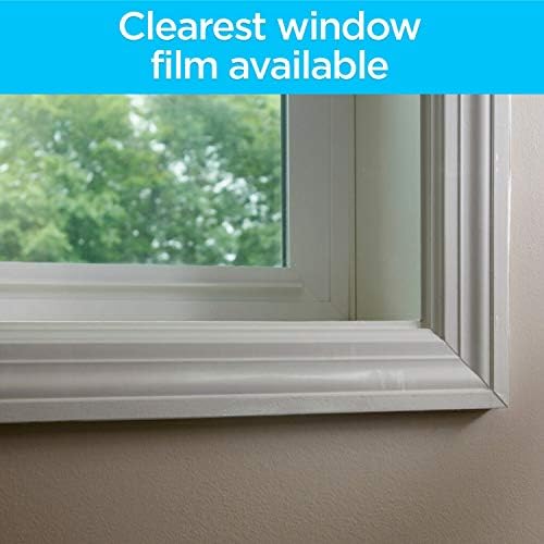 3M Indoor 2-Window Insulator Kit, Прозорец самозалепваща фолио за топло и студено, 5.16 ft. x 17.5 ft.,