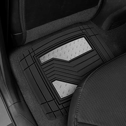 Caterpillar Heavy Duty Rubber Floor Mats for Car SUV Truck & Van-All Weather Protection, Front & Rear with