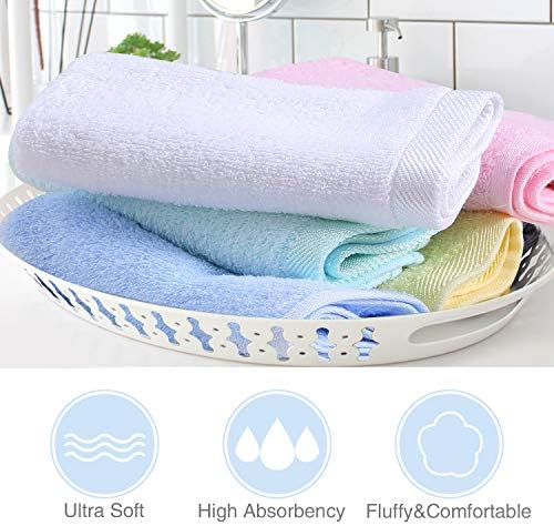 YOOFOSS Washcloths Bamboo Face Towel Cloth Hand Set 10-Pack for Bathroom-Hotel-Spa-Кухня Multi-Purpose, Ultra Soft, Absorbent, 12 x 12