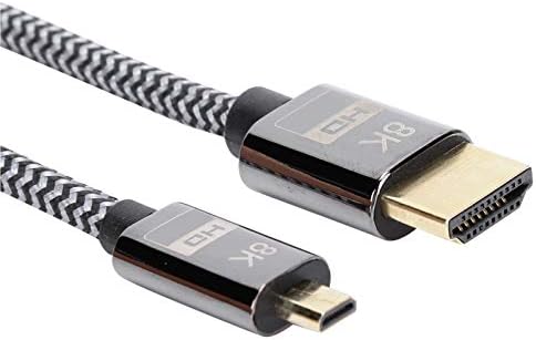Интерфейс GOSHYDA Micro HDMI,Конвертиране на Микро-кабел,Ракита Мрежа HDMI to HDMI HD Video,Аксесоари за свързване на компютъра,plug и play(1,5 м)