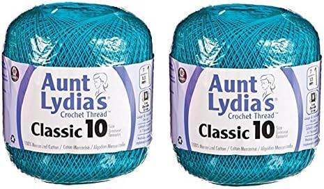 Плетене на конци леля Лидия - Размер 10 - Паун (2 опаковки)